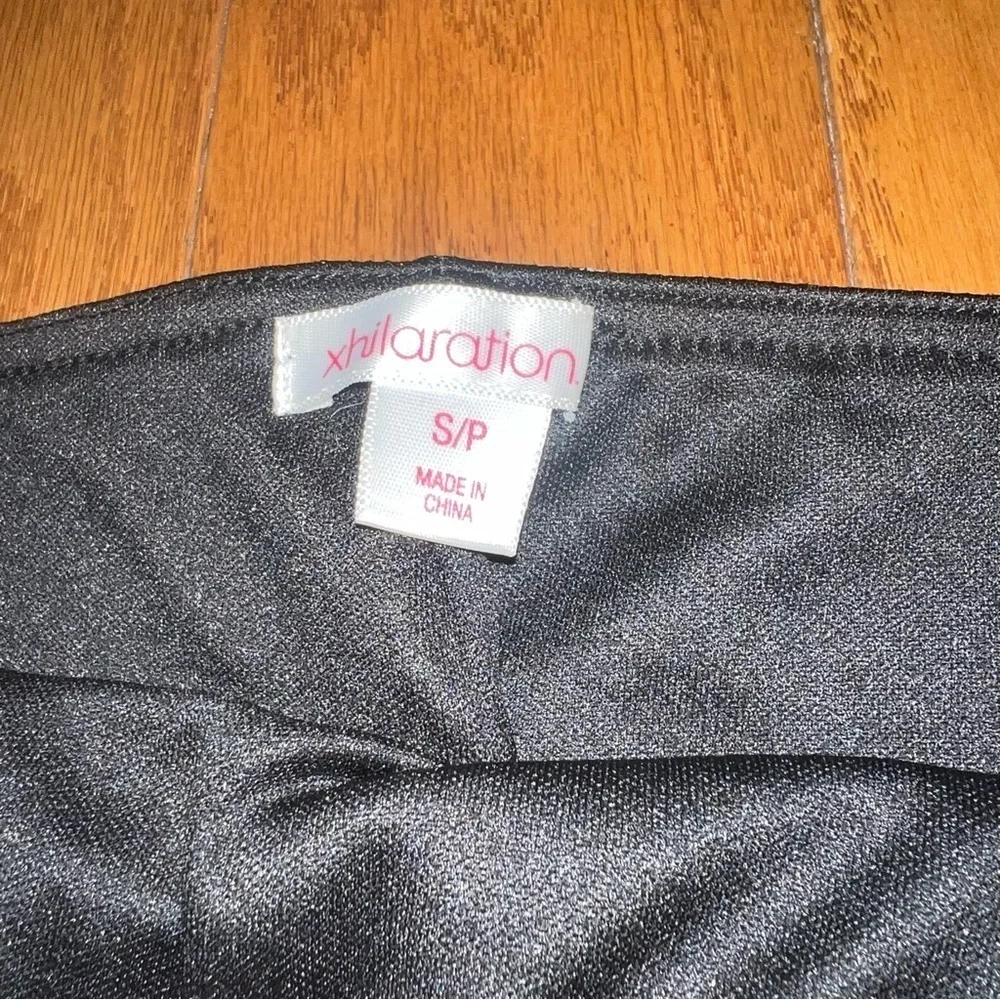 Xhilaration Rose Gold Black Holiday Elegant Mini Skirt Size Small